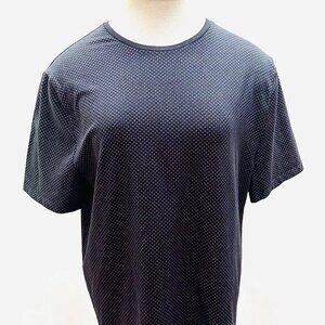 EXPRESS Men Short Sleeve Moisture Wicking Crew Neck Stretchy Black Shirt Medium